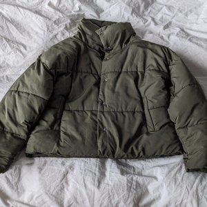 Free People Weekender Puffer Jacket Florentine Olive Size XS